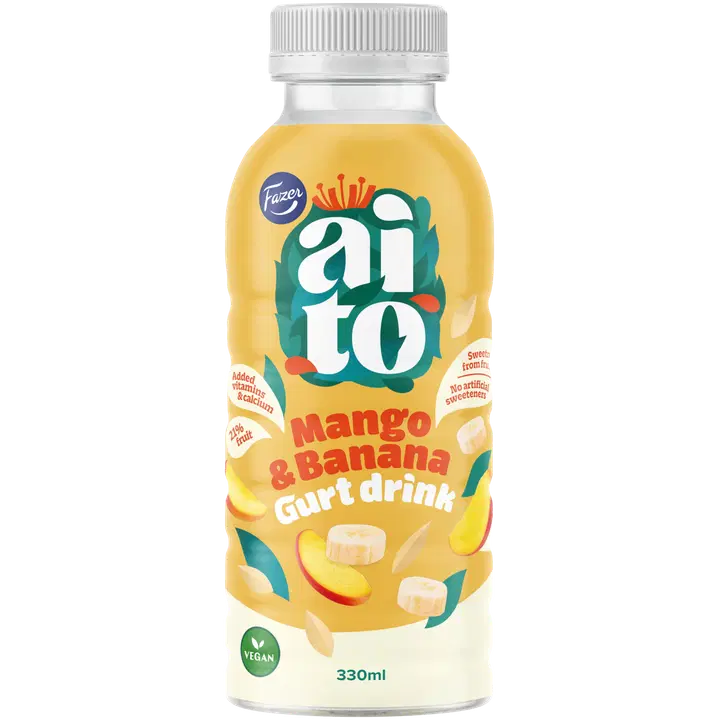 Fazer Aito mango- ja banaanimaitseline kaerapõhine jogurtilaadne jook, 330 ml