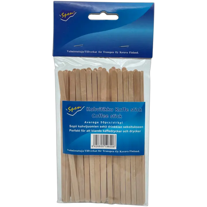 Spen puidust pulgad kohvile 50tk