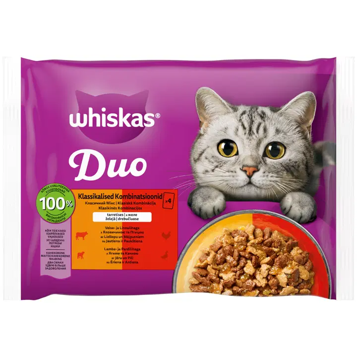 Whiskas Täissööt  Pouch Tasty Duo Classic 85g