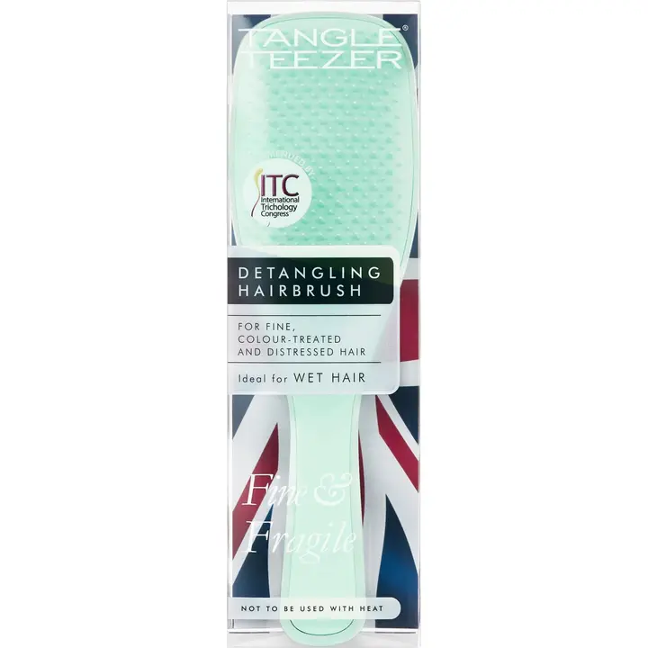 Tangle Teezer Fine & Fragile Wet Detangler Jade Lagoon takkuharja ohuille hiuksille