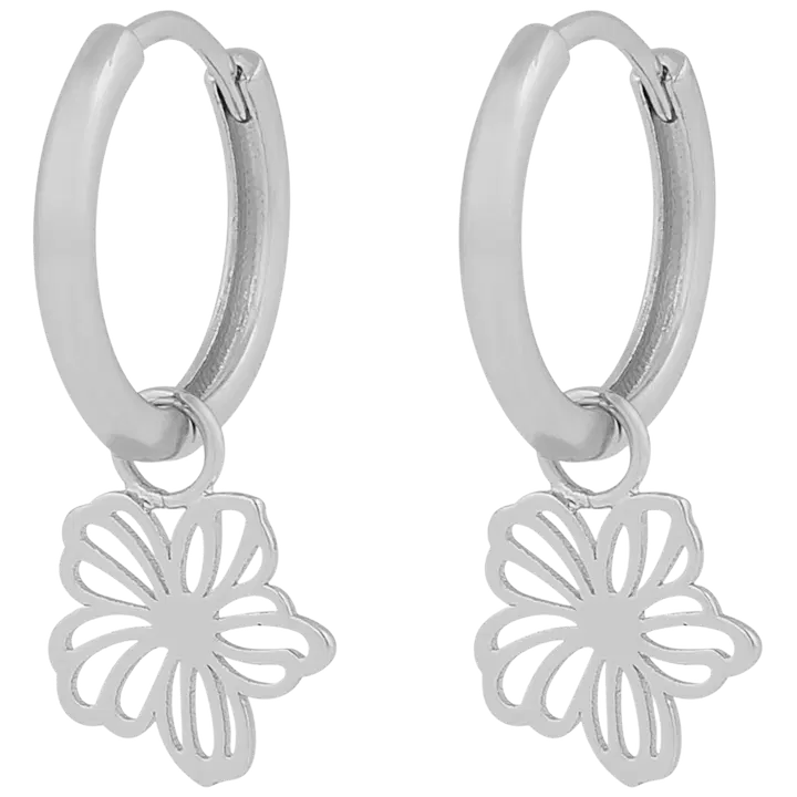 Snö of Sweden Flora prästkrage ringhängörhängen silver