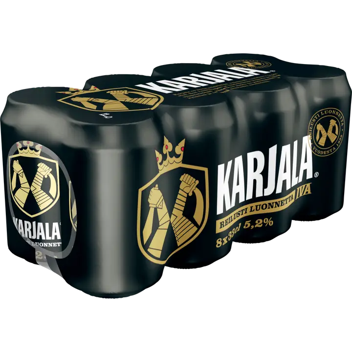 8 x Karjala olut 5,2% 0,33 l