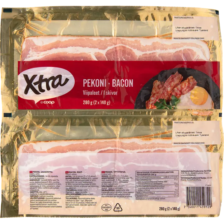 Xtra pekoniviipaleet 280 g