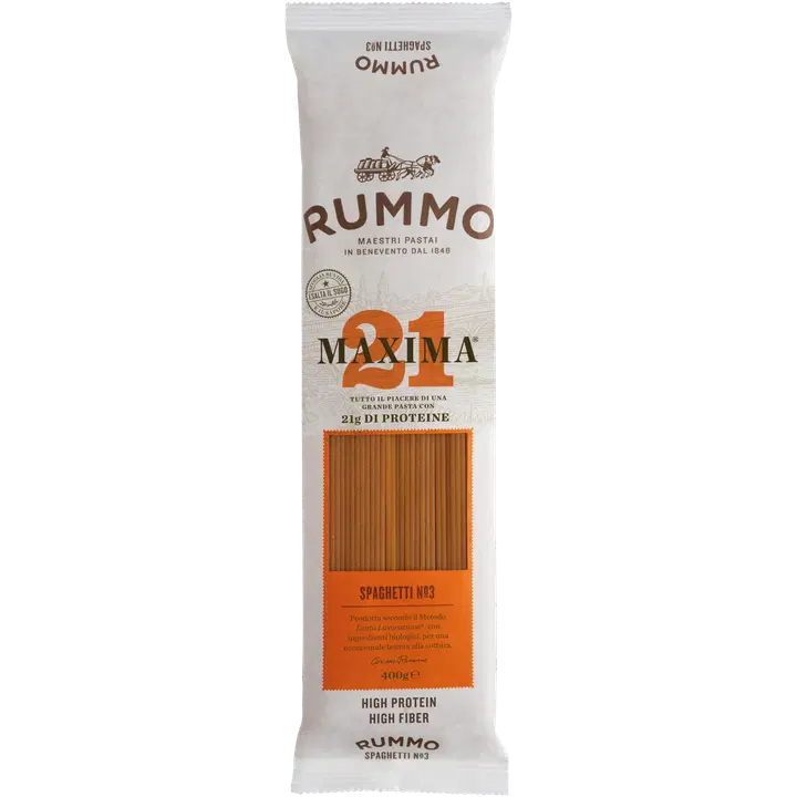 Rummo Maxima proteiinipasta Spaghetti no3 400g luomu