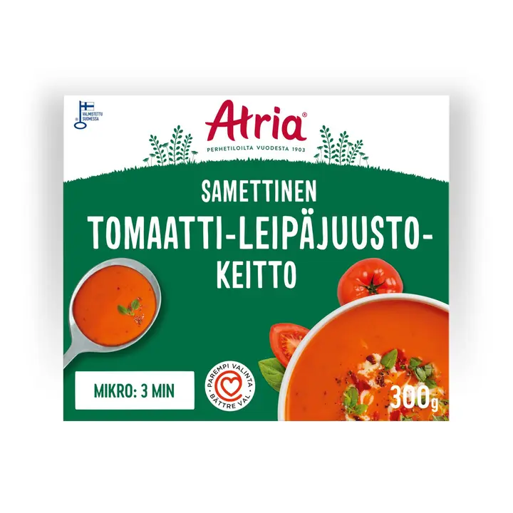 Atria Samettinen Tomaatti-Leipäjuustokeitto 300g