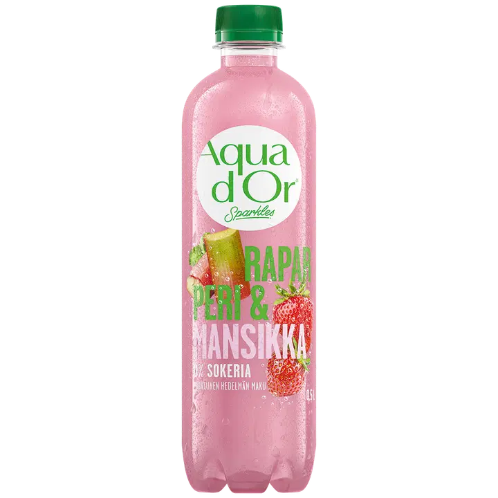 Aqua d'Or Sparkles, Raparperi ja Mansikka 0,5L