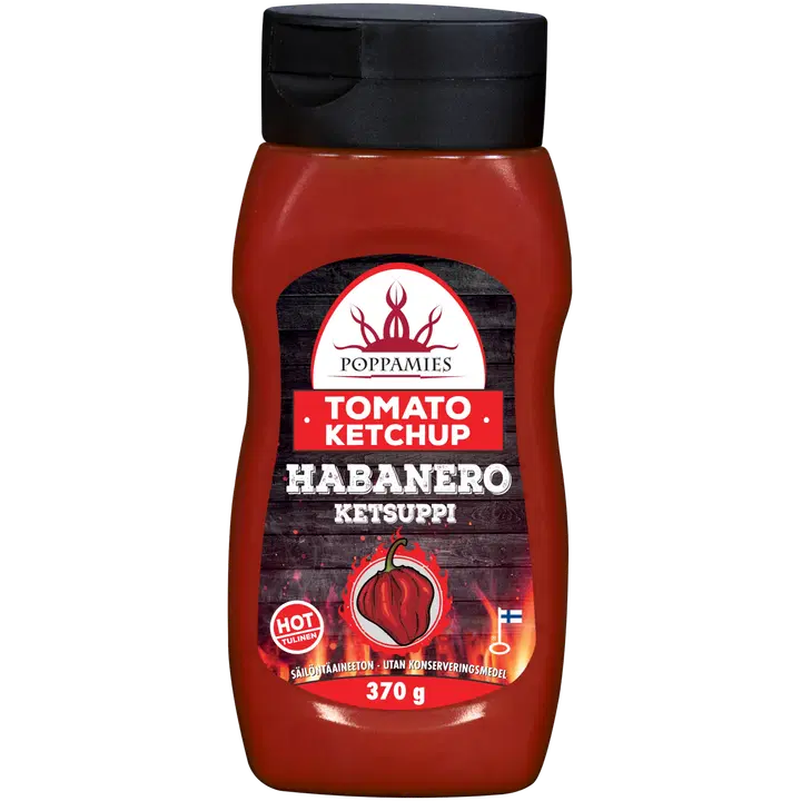 Poppamies Ketchup Habanero-tomaattiketsuppi 370g