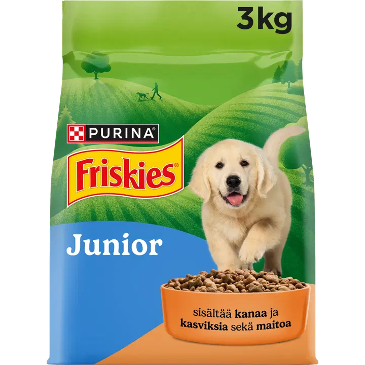 Purina Friskies Junior Koiranpentu Kanaa Koiran kuivaruoka 3kg