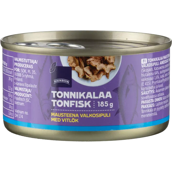Rainbow 185/120g tonnikalaa valkosipulilla