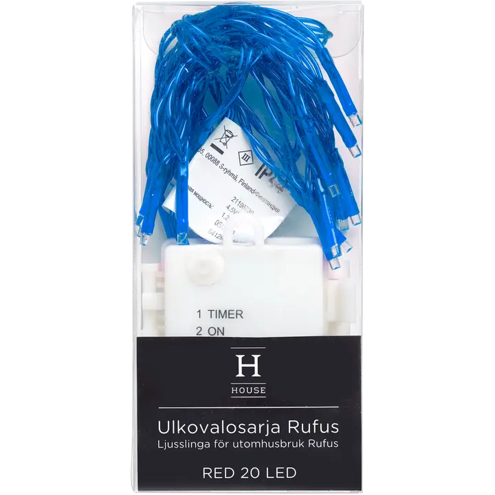 House Rufus ulkovalosarja 20 LED, sininen