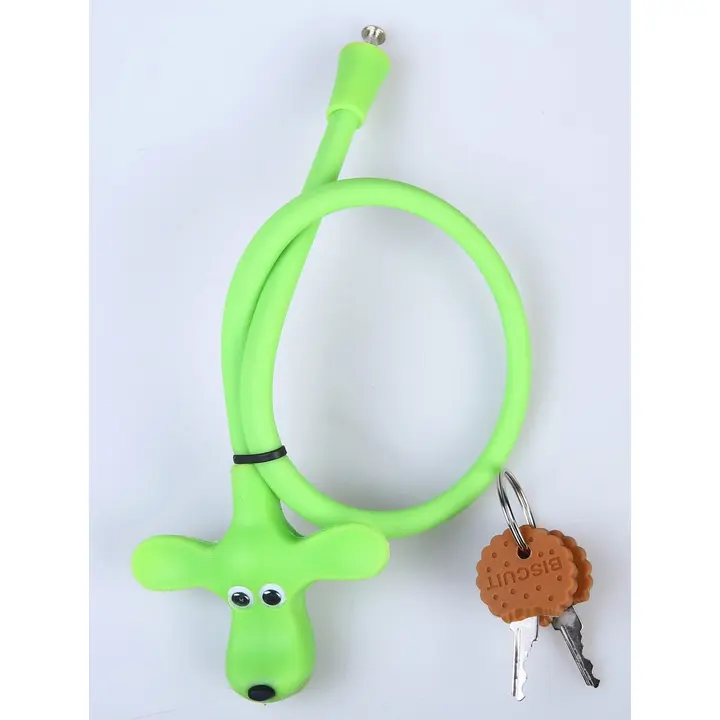 Jupiter polkupyörän lukko eläinhahmolla G102 45 cm lime