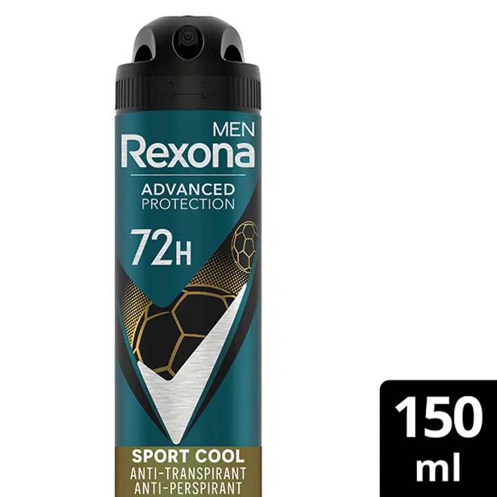 Rexona Men 72h Advanced Protection Sport Cool Antiperspirantti Deodorantti Spray tehokas Rexona deodorantti miehille 150 ml