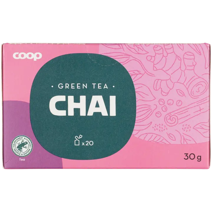 Coop vihreä tee Chai 30 g 20 pss
