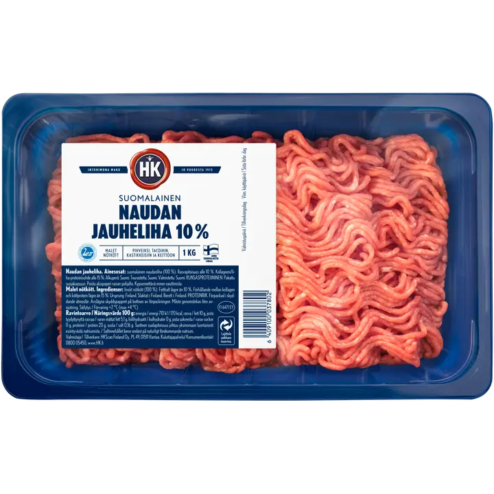 HK Naudan jauheliha 10 % 1 kg