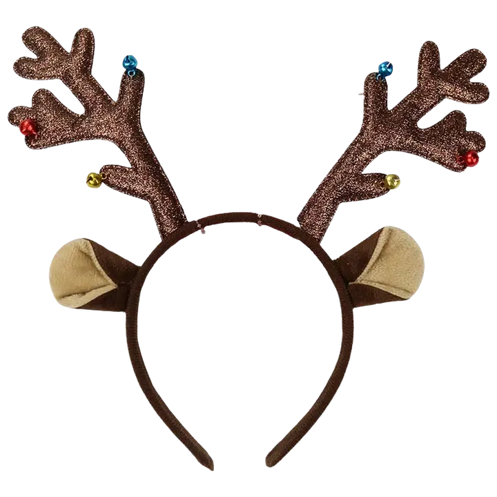 Accessories with style Hiuspanta poro ja kellot ruskea