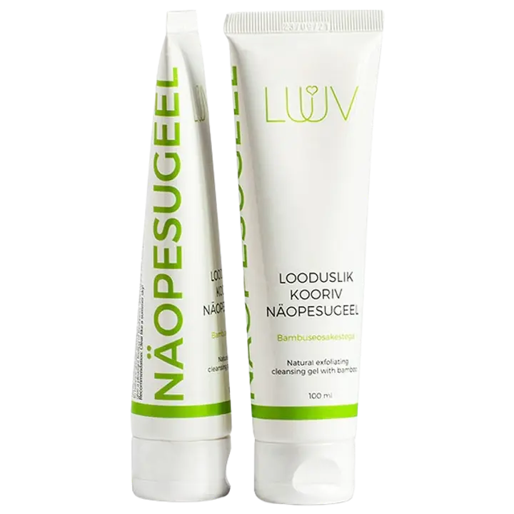 Looduslik kooriv näopesugeel bambuseosakestega 75ml