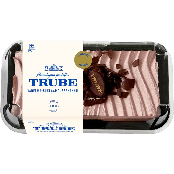 Trube Vadelma-suklaamoussekakku 400 g vadelma-suklaamoussetäytteinen kakku