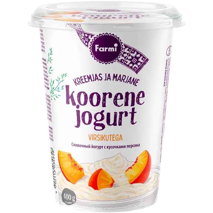 FARMI koorene jogurt virsikutega 4% 400g