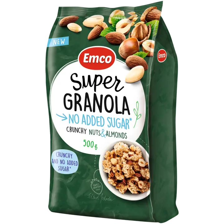 Emco super müsli pähklitega, ilma lisatud suhkruta 500g