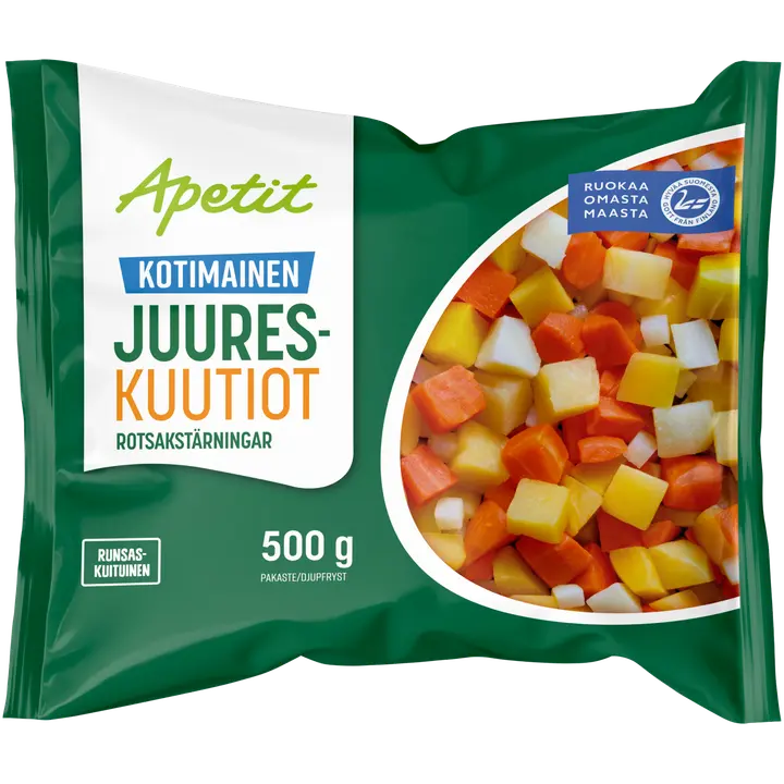 Apetit Kotimainen Juureskuutiot pakaste 500g