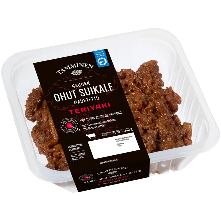 Tamminen Naudan ohut suikale maustettu Asian style Teriyaki 300g