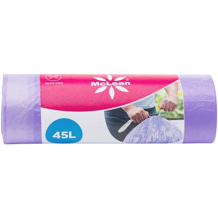 Roskapussit sulkimella HD 45 l 15 kpl