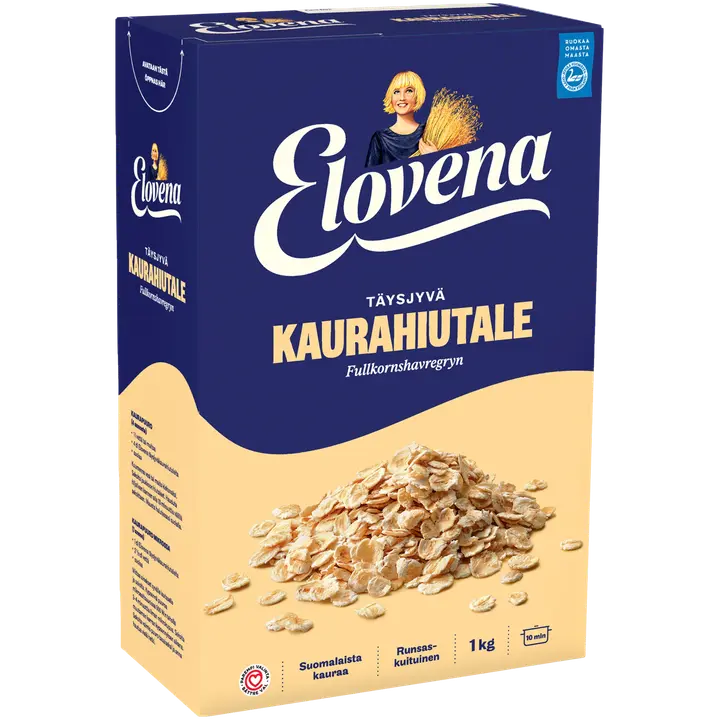 Elovena 1kg täysjyvä kaurahiutale