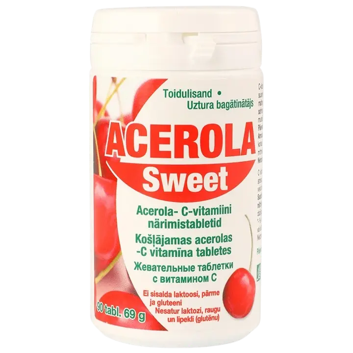 ACEROLA Sweet looduslik c-vitamiin 75 mg 90 tabletti