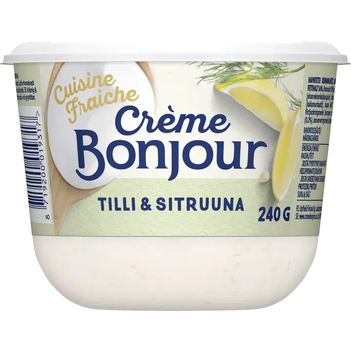 Crème Bonjour 240g Cuisine Fraiche Tilli & Sitruuna maustettu ranskankerma