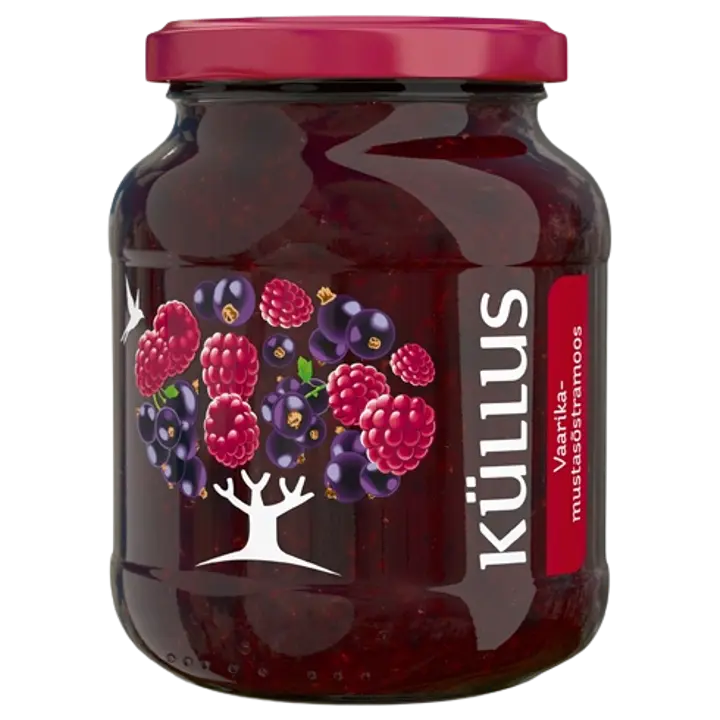 Küllus vaarika-mustasõstramoos 400 g