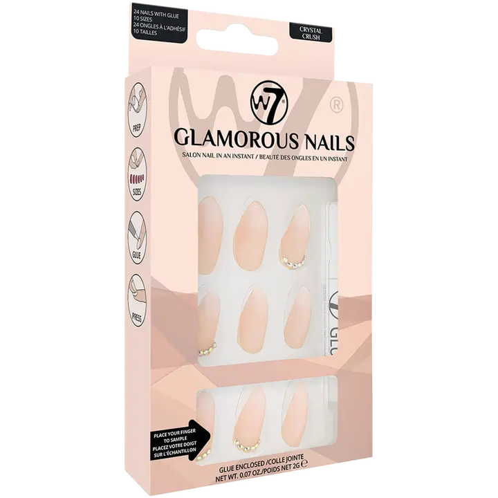 W7 Kynsisetti ja liima Crystal crush