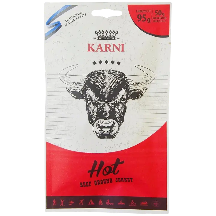 Karni Beef Ground Jerkey Hot 50 G