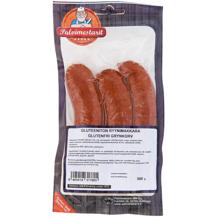 Palvimestarit 300g gluteeniton ryynimakkara