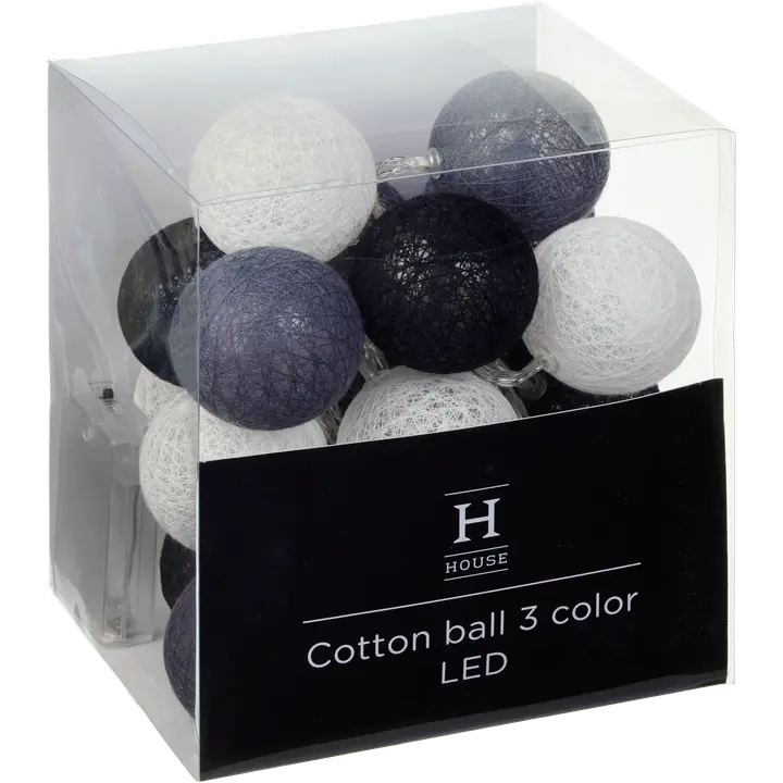 Valguskett Cotton Ball 20LED, sisetingimustes, patareid 3xAA ( ei sisaldu)
