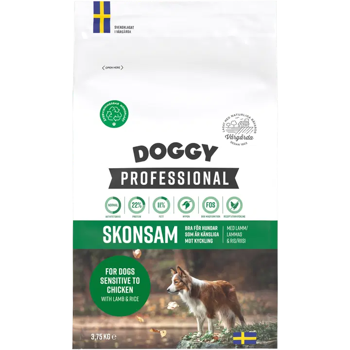 Doggy Professional Sensitive lammas kanaton koiranruoka 3,75kg
