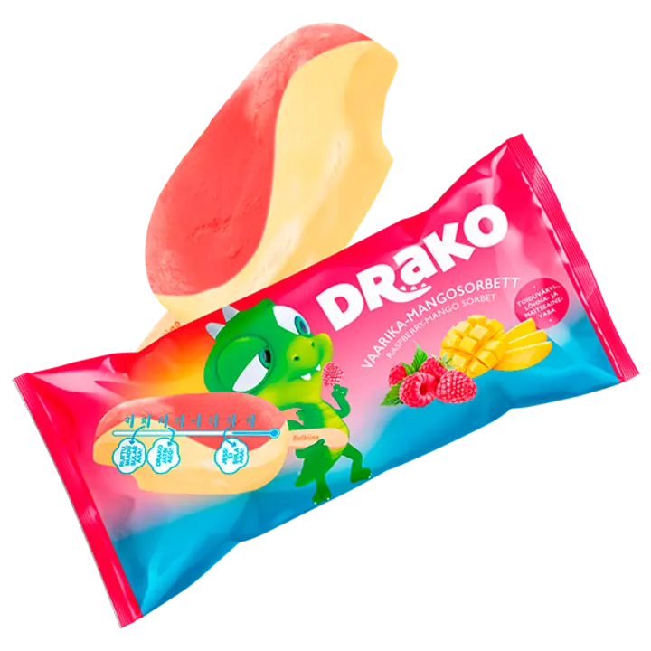 DRAKO Vaarika-mangosorbett 100ml/90g