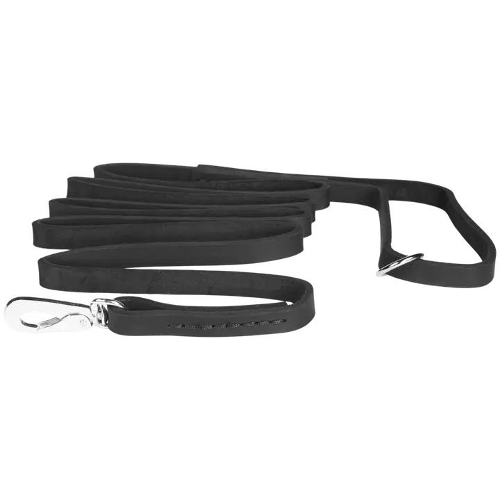 Pet first läderkoppel av infettat läder 12mmX180 cm, svart