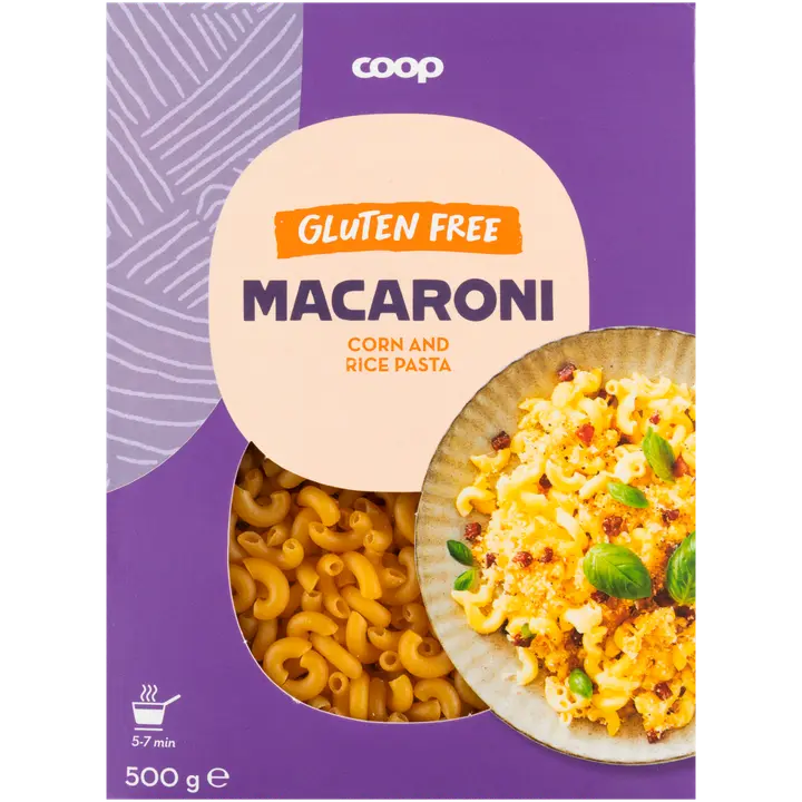 Coop makaroni maissista ja riisistä gluteeniton 500 g