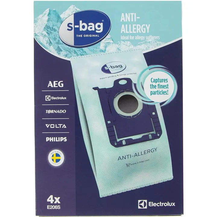 Electrolux pölypussi S-bag Anti-Allergy E206S 4 kpl