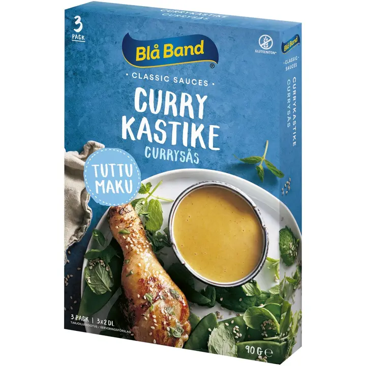 Blå Band gluteeniton vähälaktoosinen Currykastike 3x30g