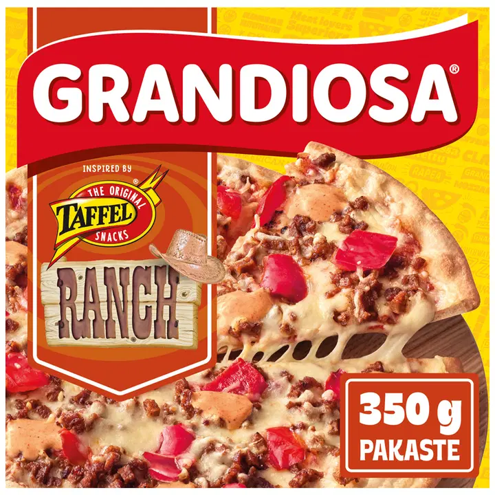 Grandiosa inspired by Taffel Ranch kiviuuni pakastepizza 350g