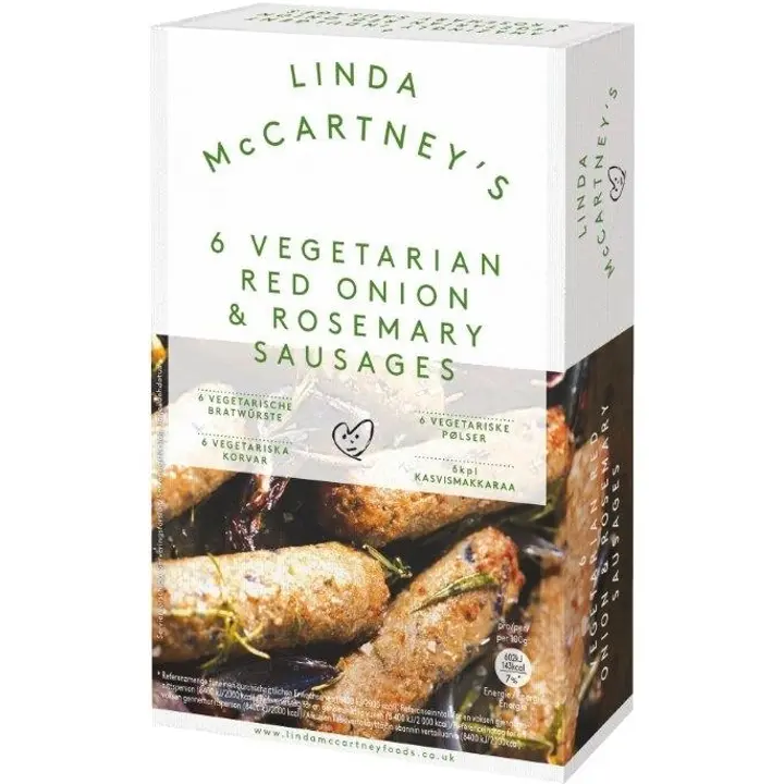 Linda McCartney's Vegetarian Red Onion&Rosemary Sausages makkara pakaste 270g/6kpl