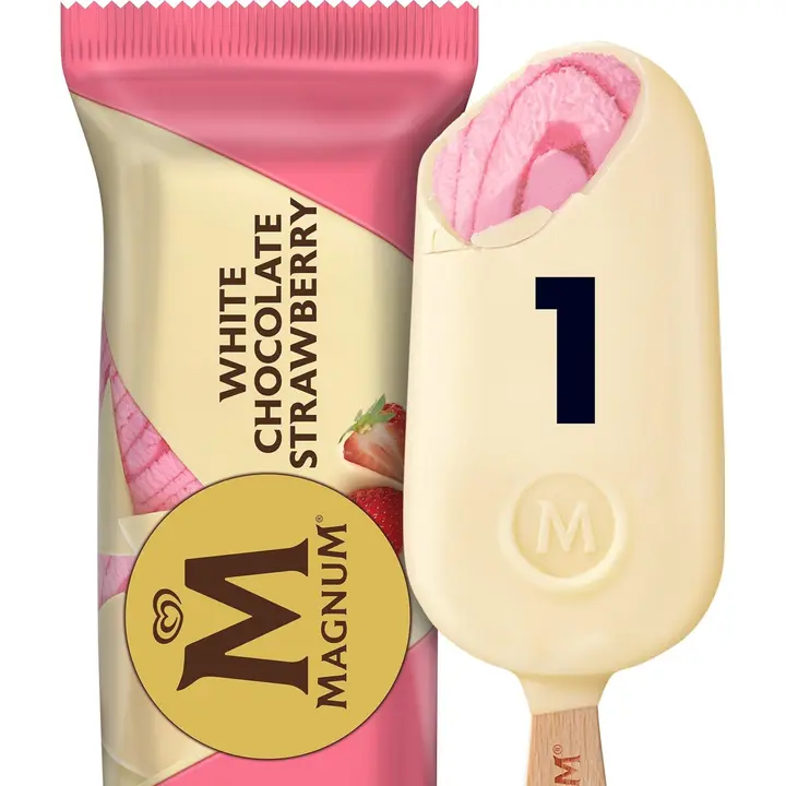 Magnum White Chocolate Strawberry Jäätelöpuikko 100ml/81g