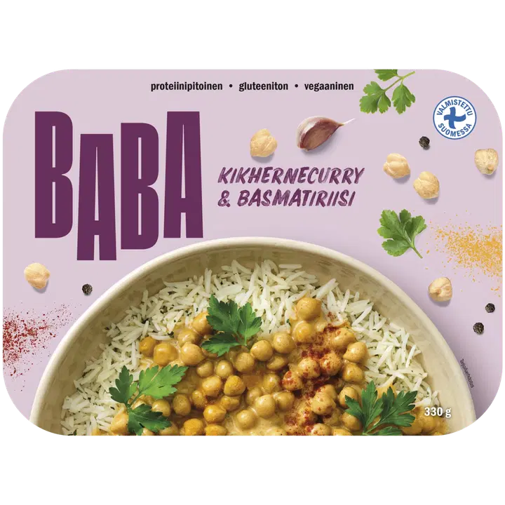 Baba Ateria, Täyteläinen kikhernecurry & basmatiriisi, 330g