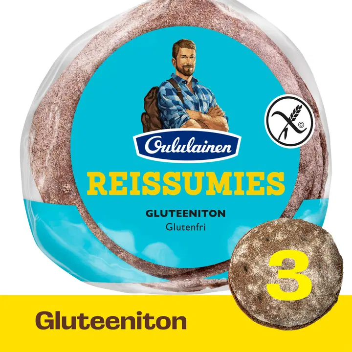Oululainen Reissumies Glutenfri 3st 210g, bovetebröd