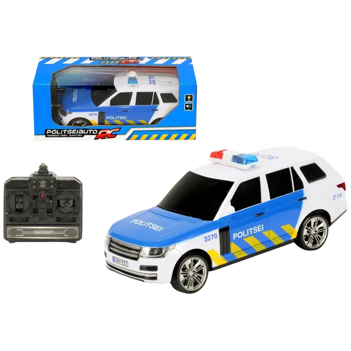 Raadioteel juhitav Eesti politseiauto heli ja valgusega