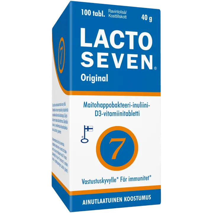 Lacto Seven 100 kpl maitohappobakteeri-inuliinivalmiste 40 gr