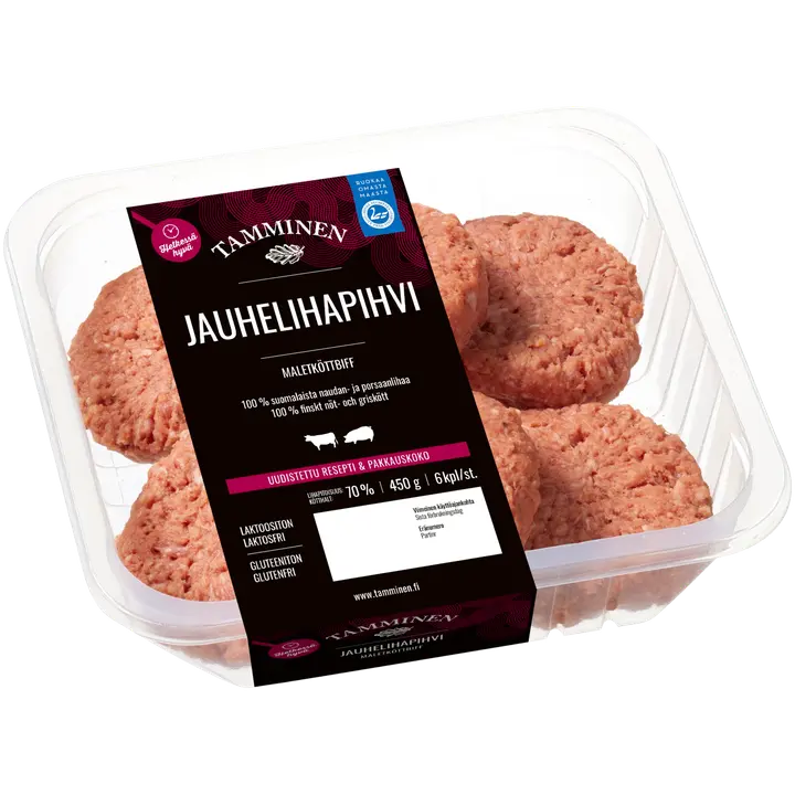 Tamminen jauhelihapihvi 6kpl 450g