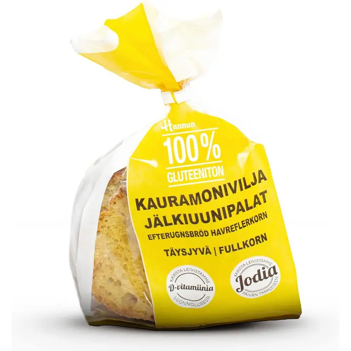 Hannun 100% gluteeniton vaalea jälkiuunipala180g