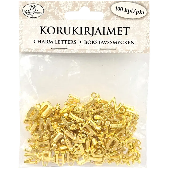 J.K. Primeco korukirjaimet kulta 100kpl